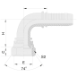 26791 ESPIGA HEMBRA JIC 90° PARA MANGUERA R1 - R2-R12-4SP