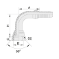 27891 - 27892 ESPIGA HEMBRA SAE 45° EN 90° PARA MANGUERA R1 - R2 - R12 - 4SP