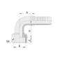 24291T ESPIGA HEMBRA 90° ORFS A/PLANO PARA MANGUERA R1 - R2 - R12 - 4SP