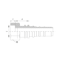 24213 ESPIGA HEMBRA ORFS A/PLANO INTERLOCK RECTA PARA MANG. R13-R15