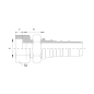 24213D ESPIGA HEMBRA ORFS A/PLANO C/ HEX. INTERLOCK RECTA PARA MANG. R13-R15