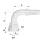 21691 ESPIGA HEMBRA 90° NPS PARA MANGUERA R1 - R2 – R12-4SP