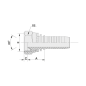 22611 ESPIGA HEMBRA BSP RECTA PARA MANGUERA R1 - R2-R12-4SP