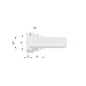 22611 ESPIGA HEMBRA BSP RECTA PARA MANGUERA R1 - R2-R12-4SP