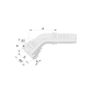 22641 ESPIGA HEMBRA 45° BPS PARA MANGUERA R1 - R2 – R12-4SP