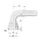 22691 ESPIGA HEMBRA 90° BSP PARA MANGUERA R1 - R2-R12-4SP