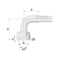 20491T ESP. H. 90° METR. LIVIANA PARA MANGUERA R1 - R2 - R12 - 4SP