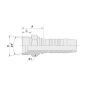 10411 ESP. M. METR. LIVIANA RECTA PARA MANGUERA R1 - R2 - R12 - 4SP