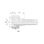 20511T ESP. H. METR. PESADA RECTA PARA MANGUERA R1 - R2 - R12 - 4SP