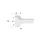 20711T ESP. H. CONO 37° MÉTRICA RECTA PARA MANGUERA R2 - R12